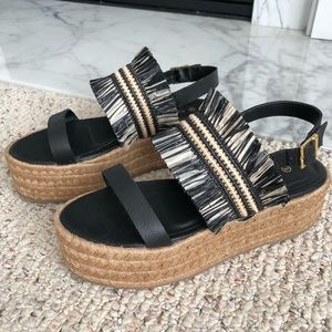 Kaanas platform “flat form” espadrille sandal, sz8